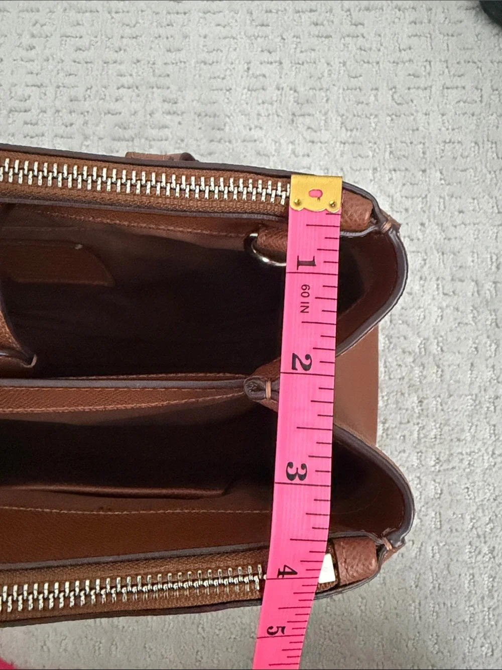 Coach structured leather